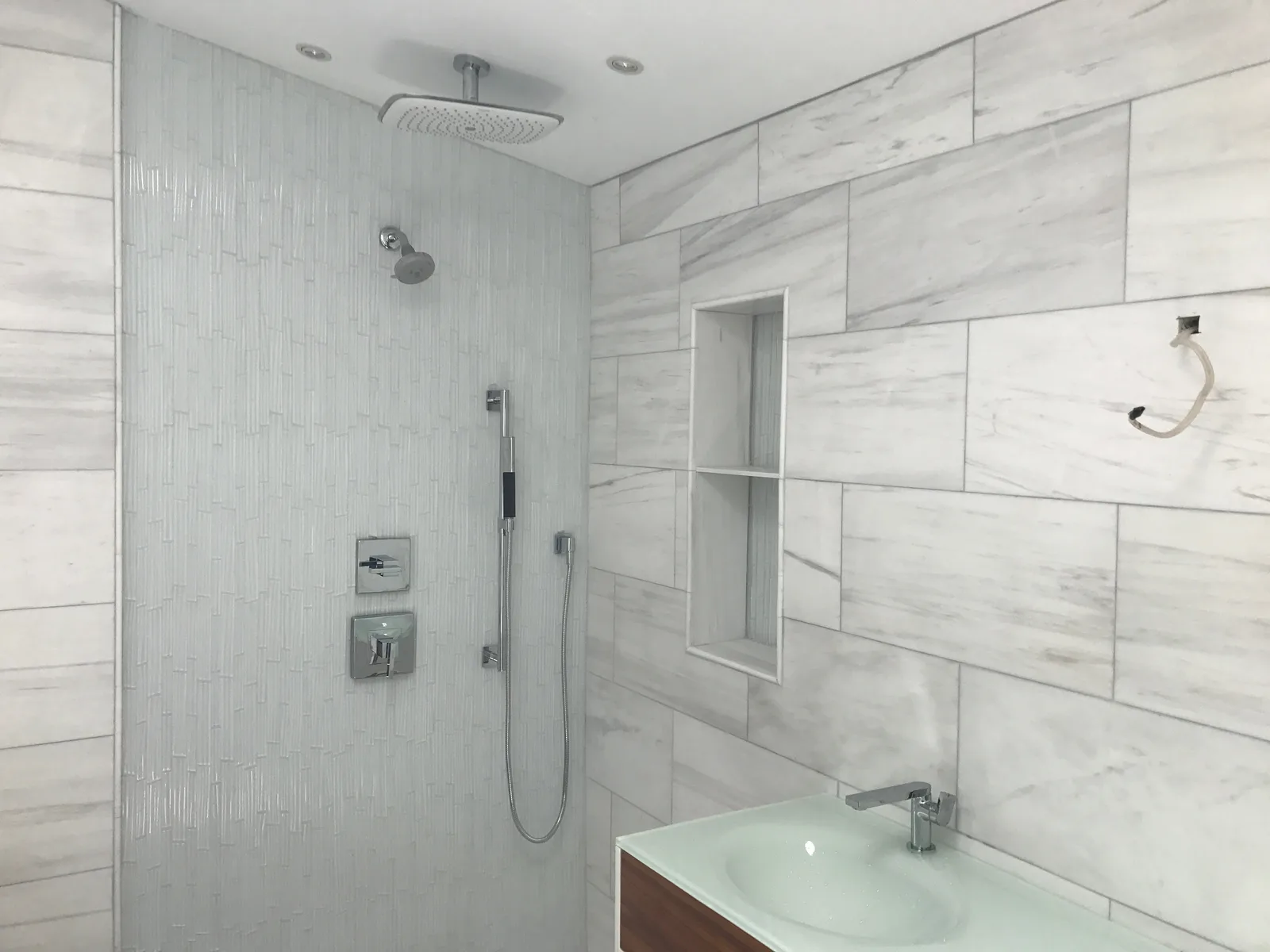 Renovated bathroom shower