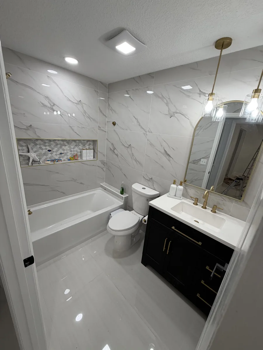 Beautiful finished bathroom renovation