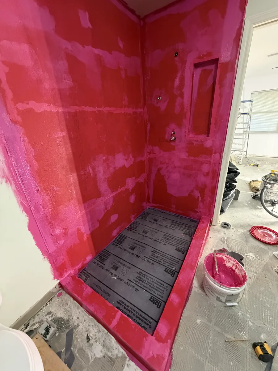 Shower renovation progress continued